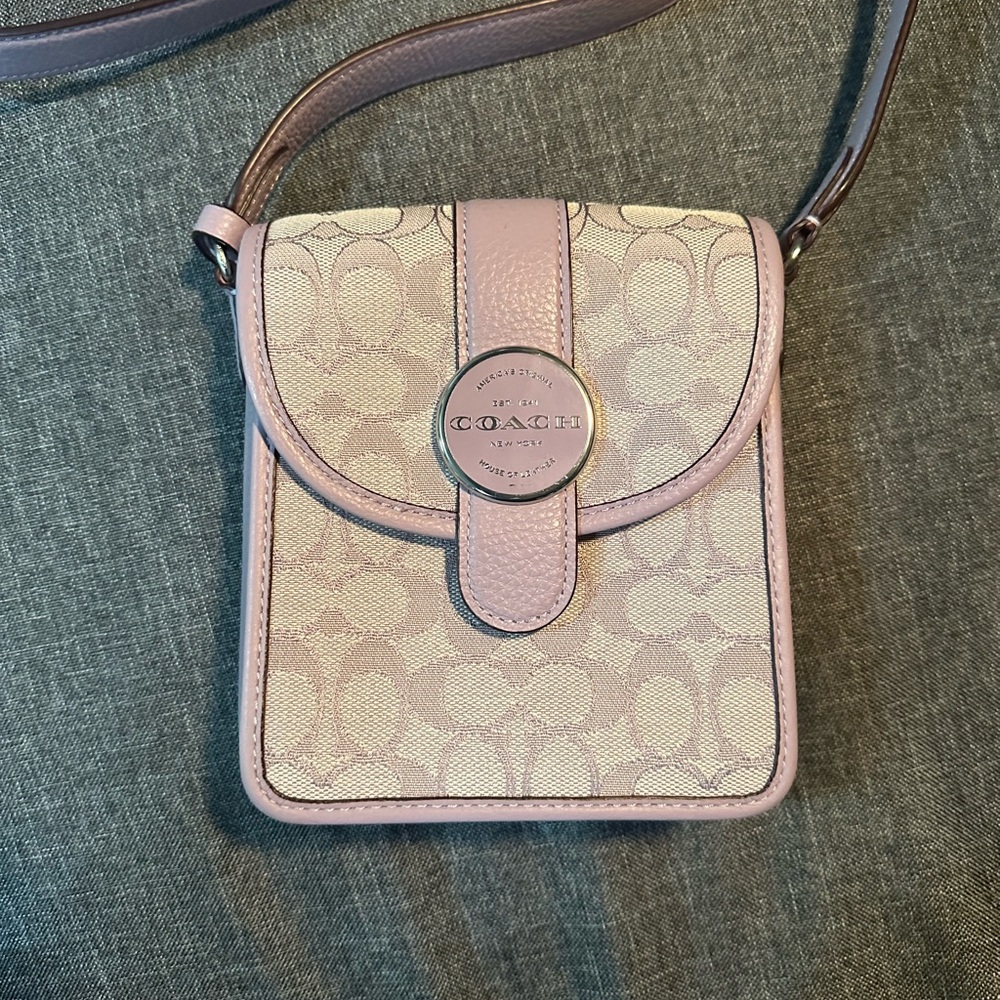 Coach North/South Lonnie Crossbody in Signature Jacquard